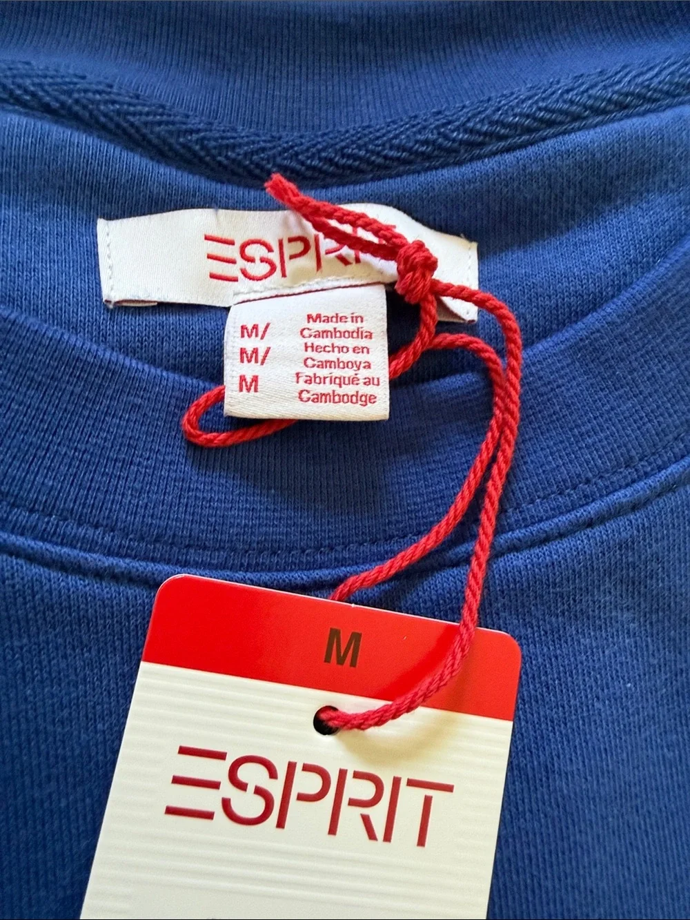 Esprit Blue Embroidered Logo Sweatshirt women’s medium